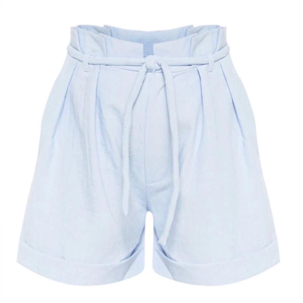 PrettyLittleThing Lilac Linen Shorts Size 6